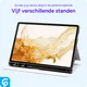 Samsung Galaxy Tab S8+/S7+/S7 FE Hoes Luxe Tri-Fold Book Case Kunst Leer Roze afbeelding 5