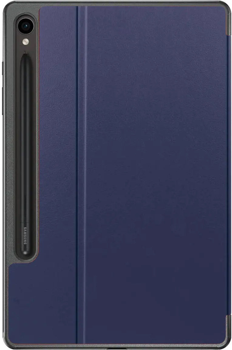 Samsung Tab S10 Lite / S10 FE / S9 (FE) Hoes Tri-Fold Book Case Kunst Leer Blauw afbeelding 8