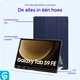 Samsung Tab S10 Lite / S10 FE / S9 (FE) Hoes Tri-Fold Book Case Kunst Leer Blauw afbeelding 5