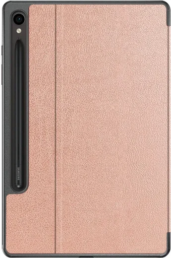 Samsung Tab S10 Lite / S10 FE / S9 (FE) Hoes Tri-Fold Book Case Kunst Leer Roze afbeelding 8
