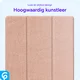 Samsung Tab S10 Lite / S10 FE / S9 (FE) Hoes Tri-Fold Book Case Kunst Leer Roze afbeelding 6