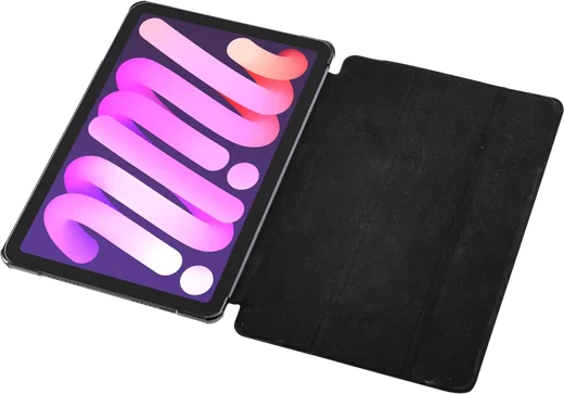 Google Pixel Tablet Hoes Luxe Tri-Fold Book Case Kunst Leer Zwart afbeelding 8