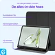OnePlus Pad Go/Oppo Pad Neo/Air 2 Hoes Luxe Tri-Fold Book Case Kunst Leer Zwart afbeelding 3
