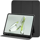 OnePlus Pad Go/Oppo Pad Neo/Air 2 Hoes Luxe Tri-Fold Book Case Kunst Leer Zwart