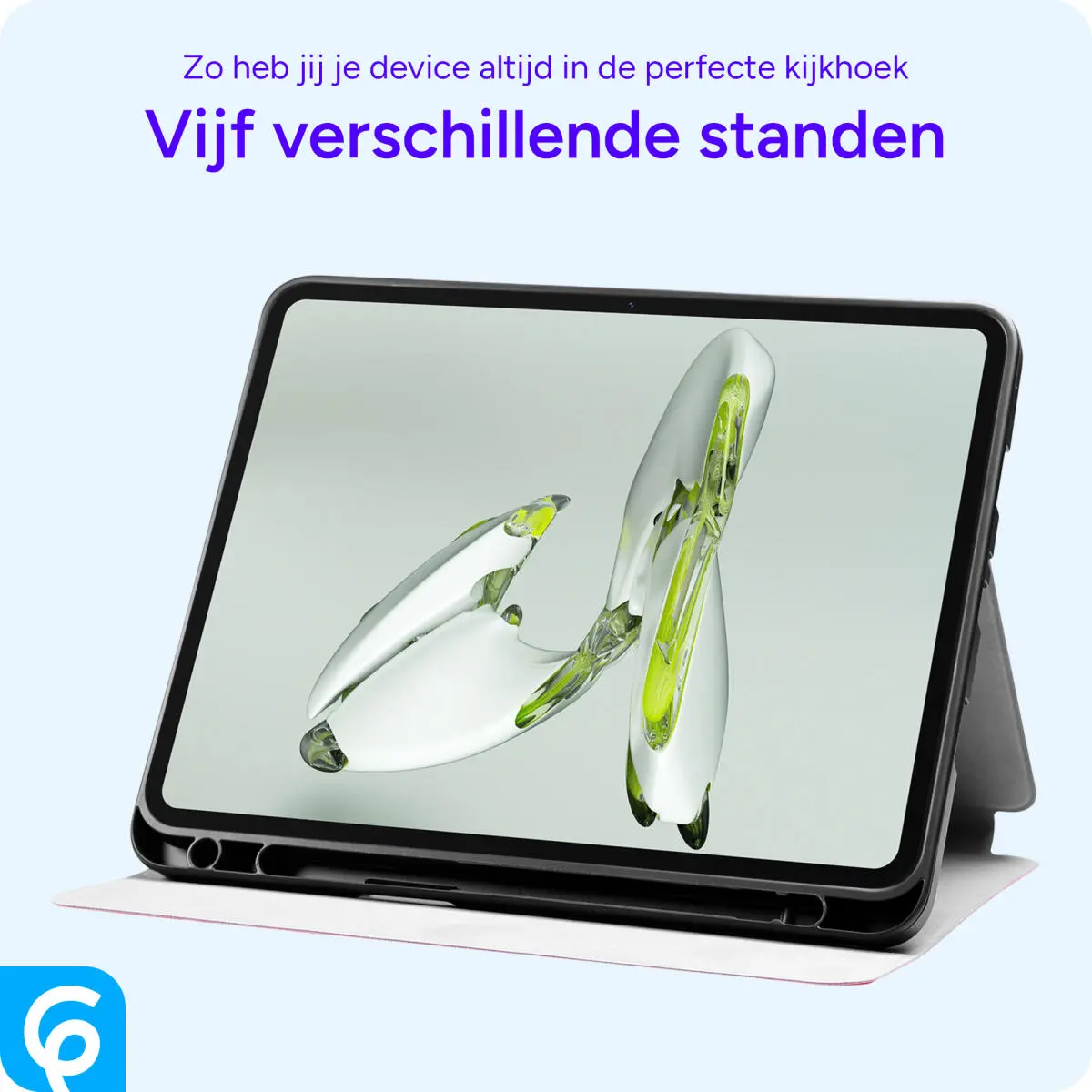 OnePlus Pad Go/Oppo Pad Neo/Air 2 Hoes Luxe Tri-Fold Book Case Kunst Leer Rood afbeelding 5