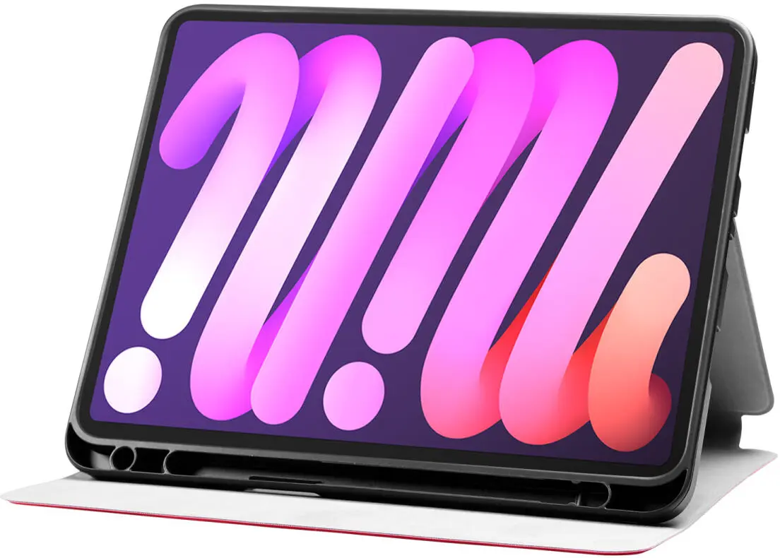 OnePlus Pad Go/Oppo Pad Neo/Air 2 Hoes Luxe Tri-Fold Book Case Kunst Leer Rood afbeelding 10