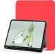 OnePlus Pad Go/Oppo Pad Neo/Air 2 Hoes Luxe Tri-Fold Book Case Kunst Leer Rood afbeelding 1