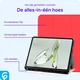 OnePlus Pad Go/Oppo Pad Neo/Air 2 Hoes Luxe Tri-Fold Book Case Kunst Leer Rood afbeelding 3