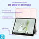 OnePlus Pad Go/Oppo Pad Neo/Air 2 Hoes Luxe Tri-Fold Book Case Kunst Leer Roze afbeelding 3