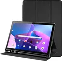 Lenovo Tab M10 Gen 3 Hoes Luxe Tri-Fold Book Case Kunst Leer Zwart