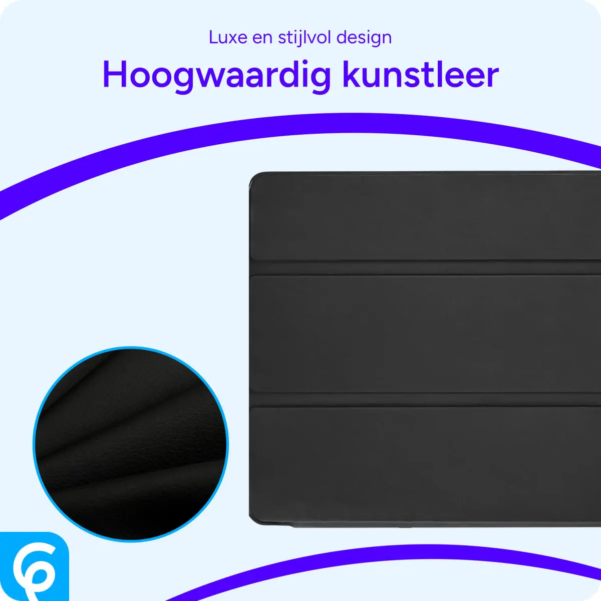 Lenovo Tab M10 Gen 3 Hoes Luxe Tri-Fold Book Case Kunst Leer Zwart afbeelding 5