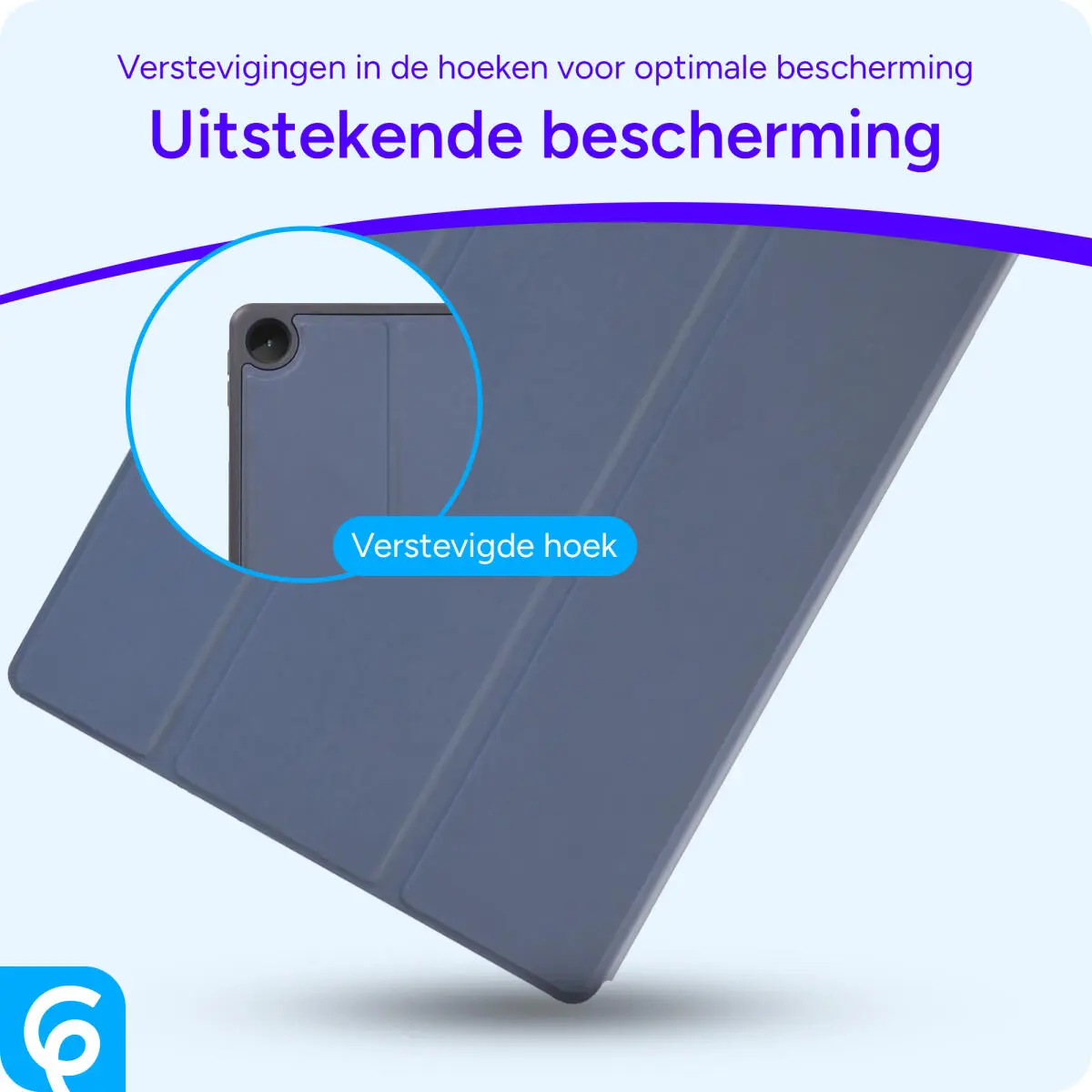 Lenovo Tab M10 Gen 3 Hoes Luxe Tri-Fold Book Case Kunst Leer Blauw afbeelding 2