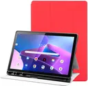 Lenovo Tab M10 Gen 3 Hoes Luxe Tri-Fold Book Case Kunst Leer Rood