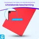 Lenovo Tab M10 Gen 3 Hoes Luxe Tri-Fold Book Case Kunst Leer Rood afbeelding 2