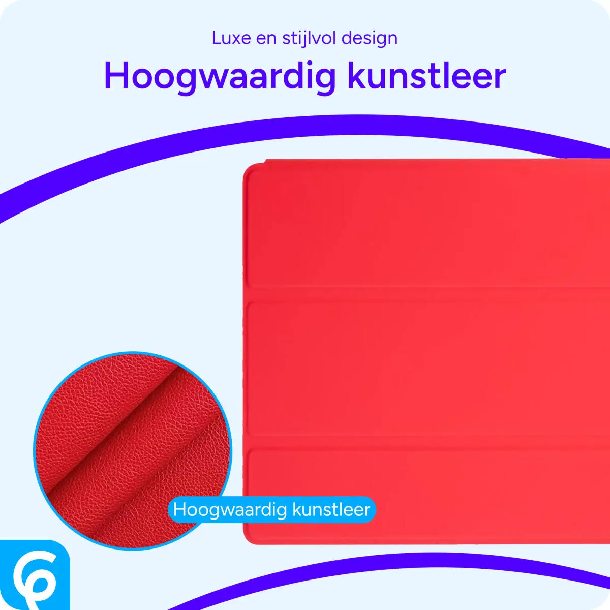 Lenovo Tab M10 Gen 3 Hoes Luxe Tri-Fold Book Case Kunst Leer Rood afbeelding 5