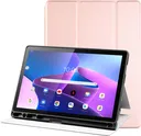 Lenovo Tab M10 Gen 3 Hoes Luxe Tri-Fold Book Case Kunst Leer Roze