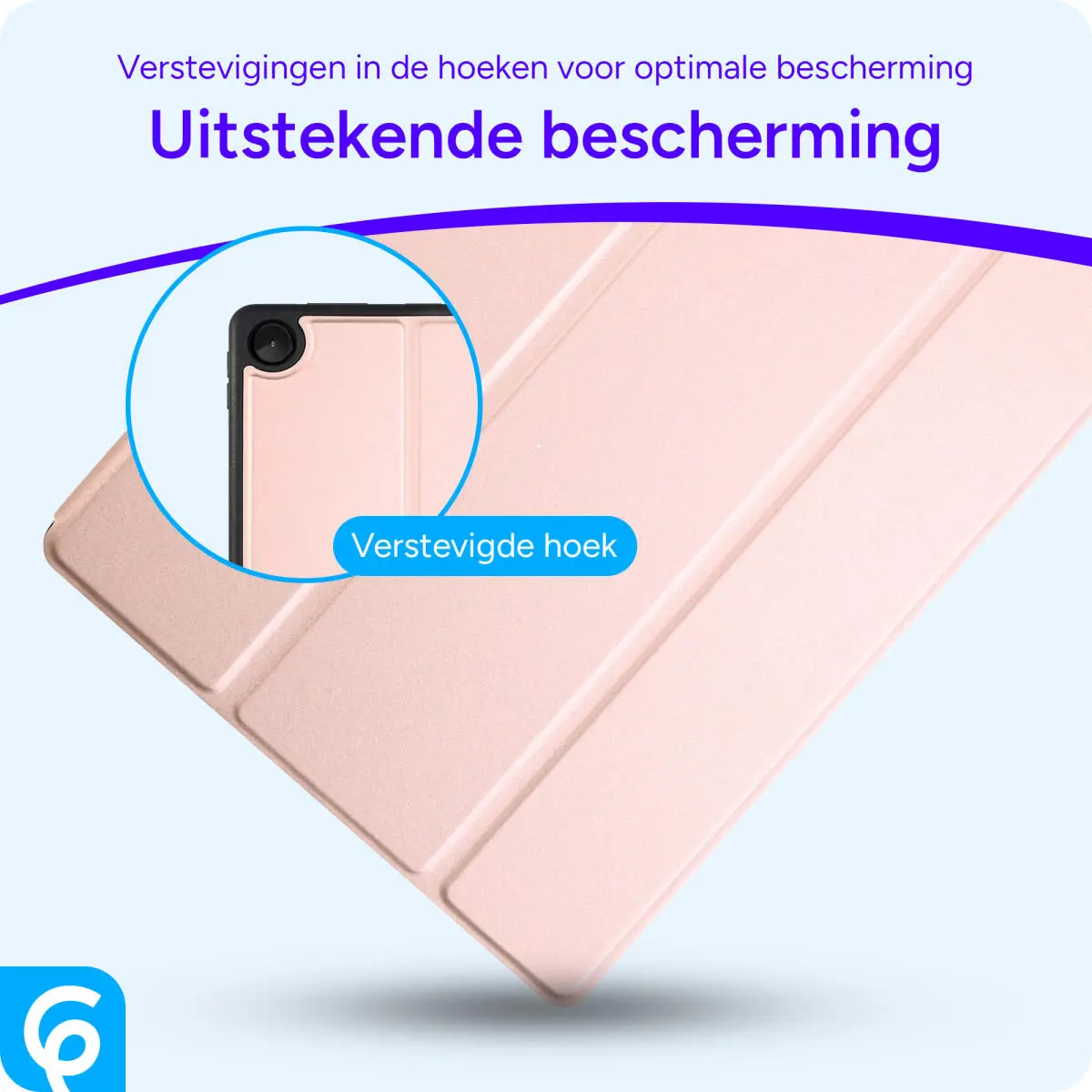 Lenovo Tab M10 Gen 3 Hoes Luxe Tri-Fold Book Case Kunst Leer Roze afbeelding 2