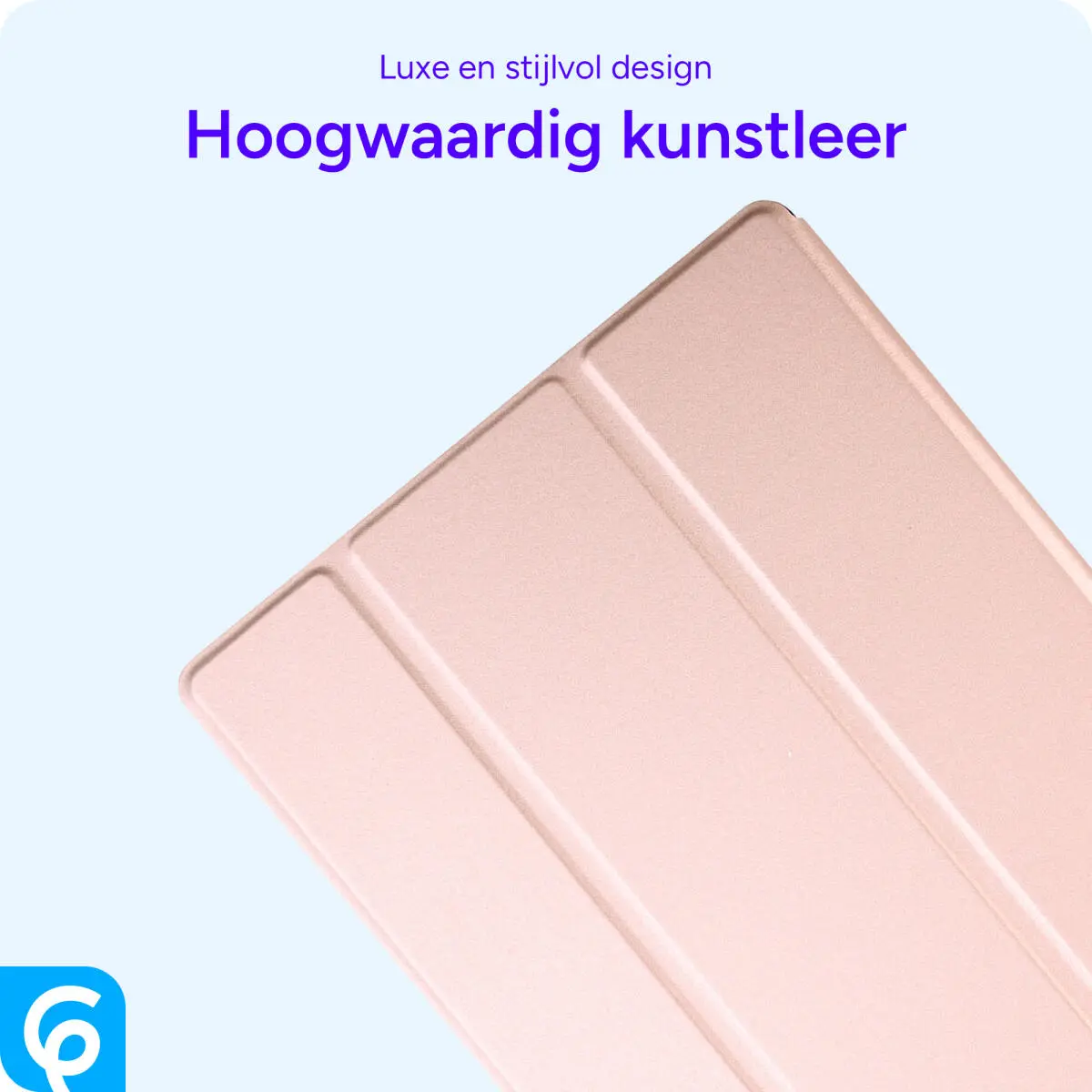 Lenovo Tab M10 Gen 3 Hoes Luxe Tri-Fold Book Case Kunst Leer Roze afbeelding 4