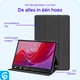 Lenovo Tab M11 Hoes Luxe Tri-Fold Book Case Kunst Leer Zwart afbeelding 5