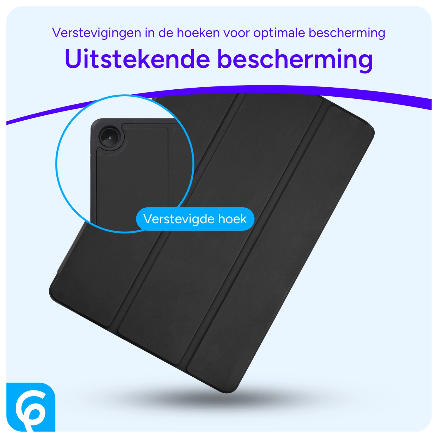 Lenovo Tab M10 HD Gen 2 Hoes Luxe Tri-Fold Book Case Kunst Leer Zwart afbeelding 2