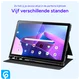 Lenovo Tab M10 HD Gen 2 Hoes Luxe Tri-Fold Book Case Kunst Leer Zwart afbeelding 4