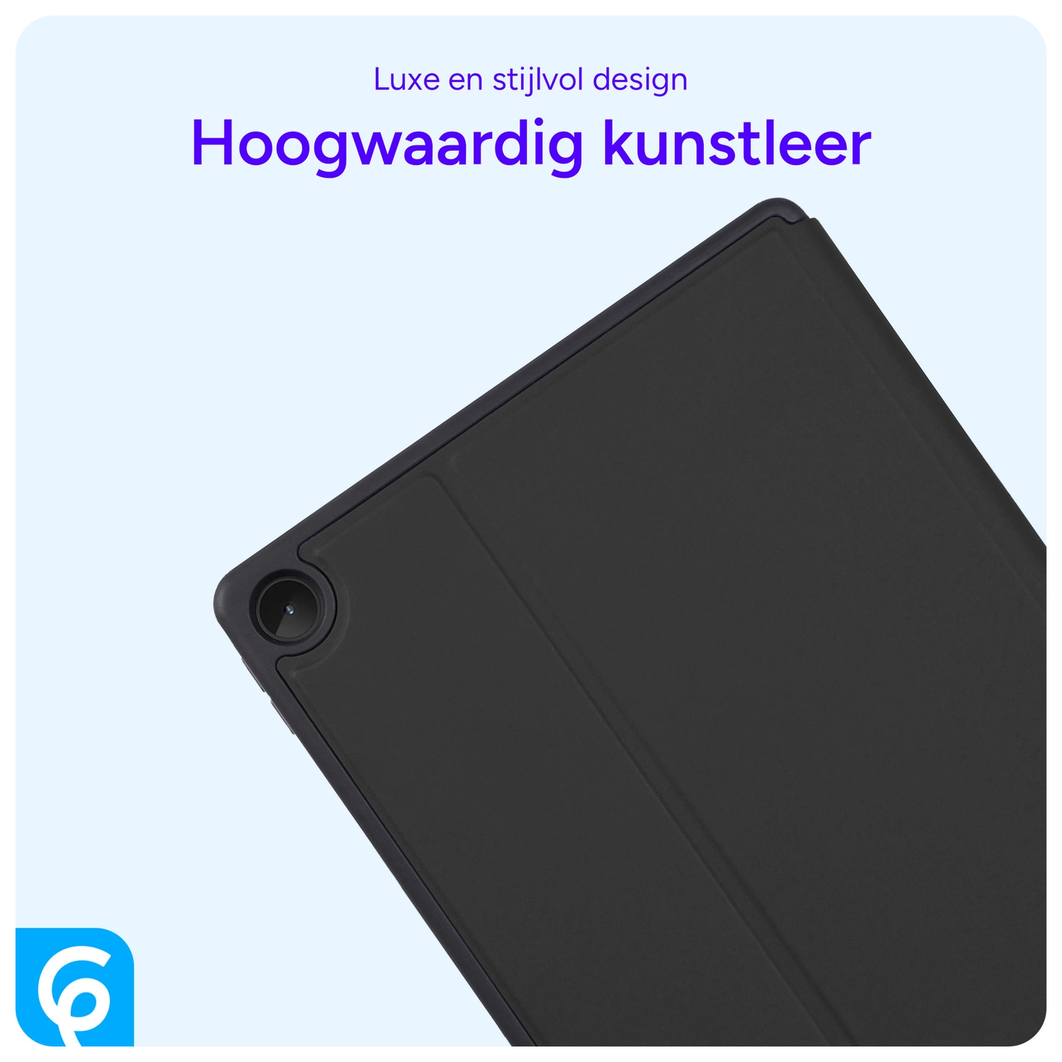 Lenovo Tab M10 HD Gen 2 Hoes Luxe Tri-Fold Book Case Kunst Leer Zwart afbeelding 9