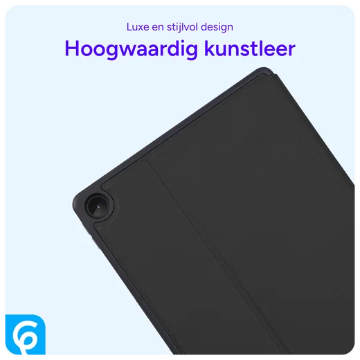 Lenovo Tab M10 HD Gen 2 Hoes Luxe Tri-Fold Book Case Kunst Leer Zwart afbeelding 9