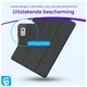Lenovo Tab P11 Gen 2 Hoes Luxe Tri-Fold Book Case Kunst Leer Zwart afbeelding 2