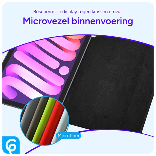 Lenovo Tab P11 Gen 2 Hoes Luxe Tri-Fold Book Case Kunst Leer Zwart afbeelding 3