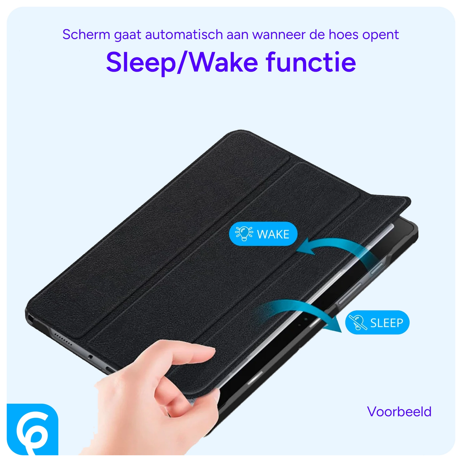 Lenovo Tab P11 Gen 2 Hoes Luxe Tri-Fold Book Case Kunst Leer Zwart afbeelding 6