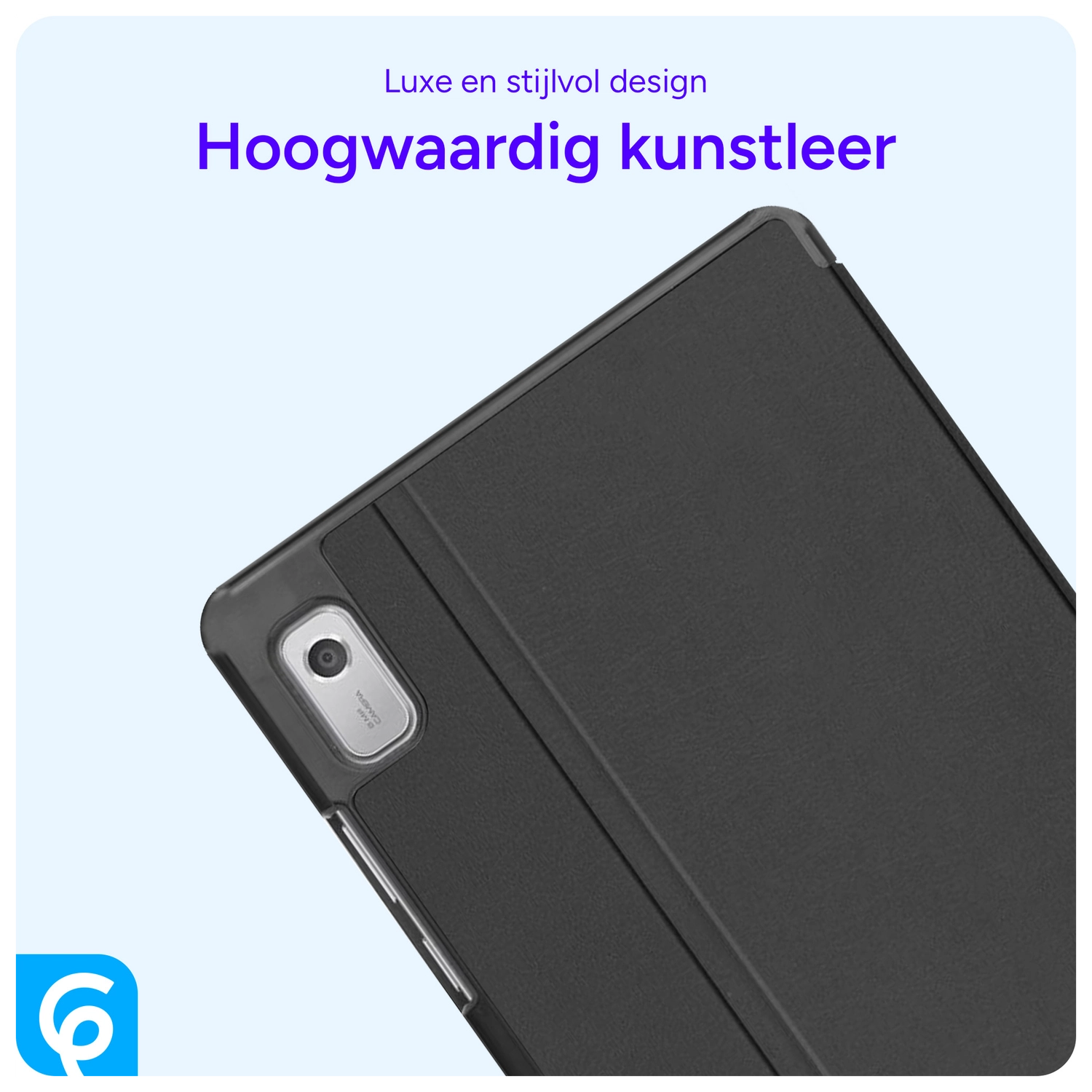 Lenovo Tab P11 Gen 2 Hoes Luxe Tri-Fold Book Case Kunst Leer Zwart afbeelding 7