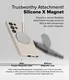 Ringke Silicone Samsung Galaxy S25 Ultra Hoesje MagSafe / Qi2 Back Cover Grijs afbeelding 5