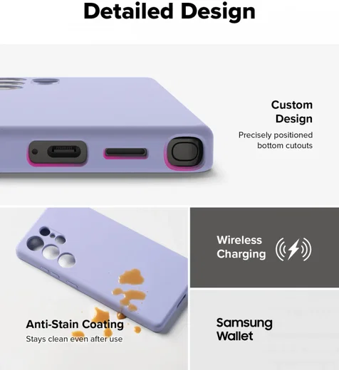 Ringke Silicone Samsung Galaxy S25 Ultra Hoesje MagSafe / Qi2 Back Cover Paars afbeelding 10