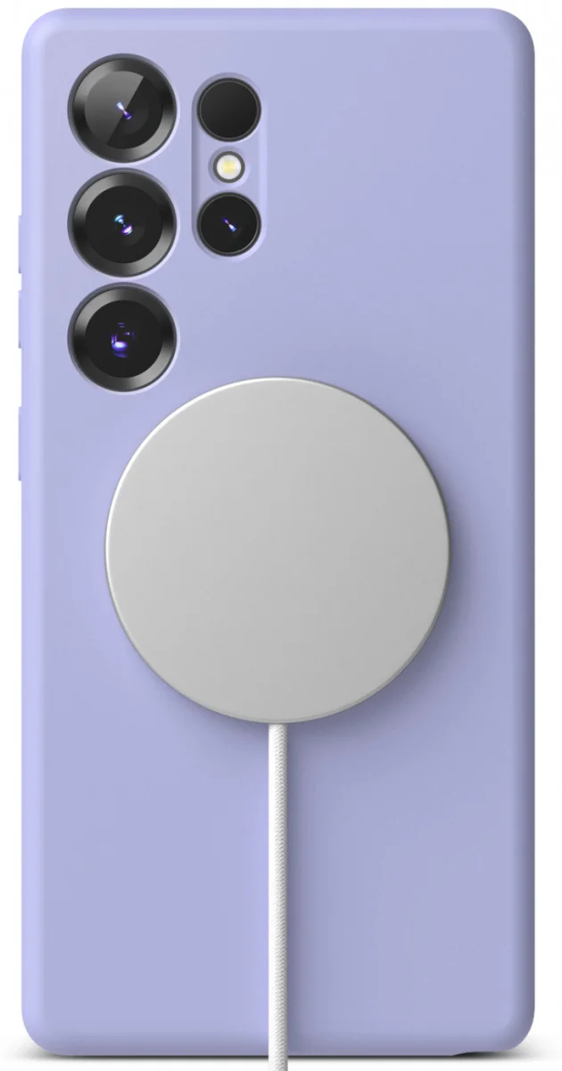 Ringke Silicone Samsung Galaxy S25 Ultra Hoesje MagSafe / Qi2 Back Cover Paars afbeelding 2