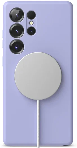 Ringke Silicone Samsung Galaxy S25 Ultra Hoesje MagSafe / Qi2 Back Cover Paars afbeelding 2