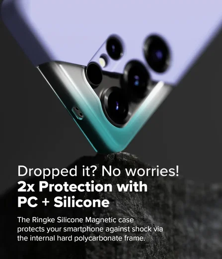 Ringke Silicone Samsung Galaxy S25 Ultra Hoesje MagSafe / Qi2 Back Cover Paars afbeelding 7