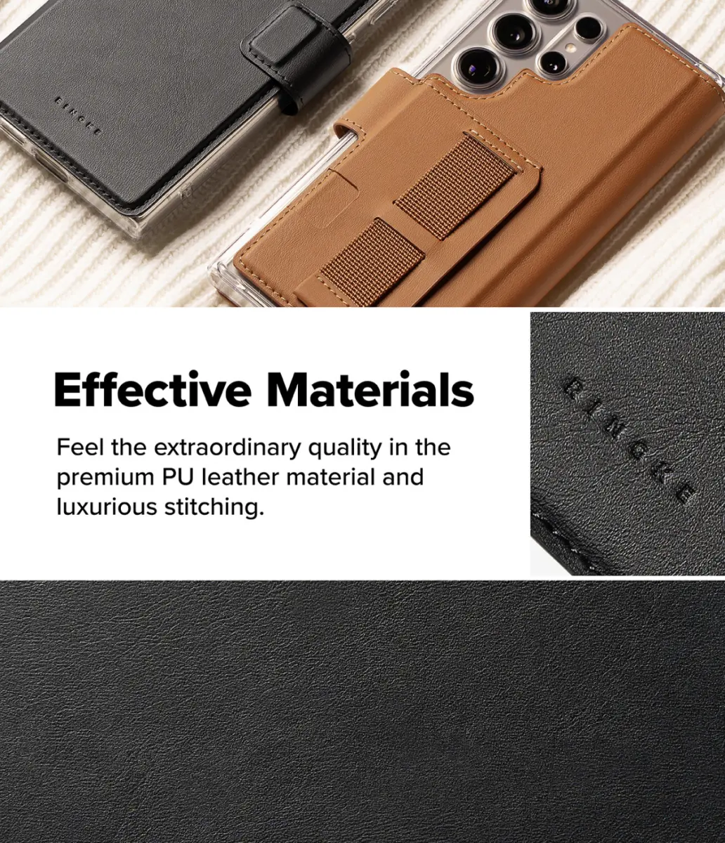 Ringke Folio Grip Wallet Magnetic Samsung Galaxy S25 Ultra Hoesje Zwart afbeelding 10
