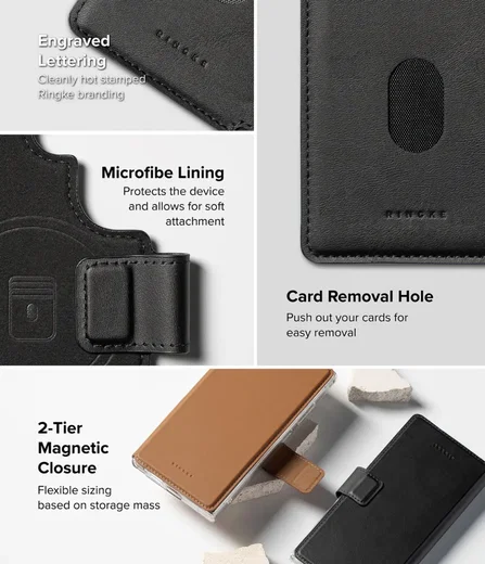 Ringke Folio Grip Wallet Magnetic Samsung Galaxy S25 Ultra Hoesje Zwart afbeelding 11