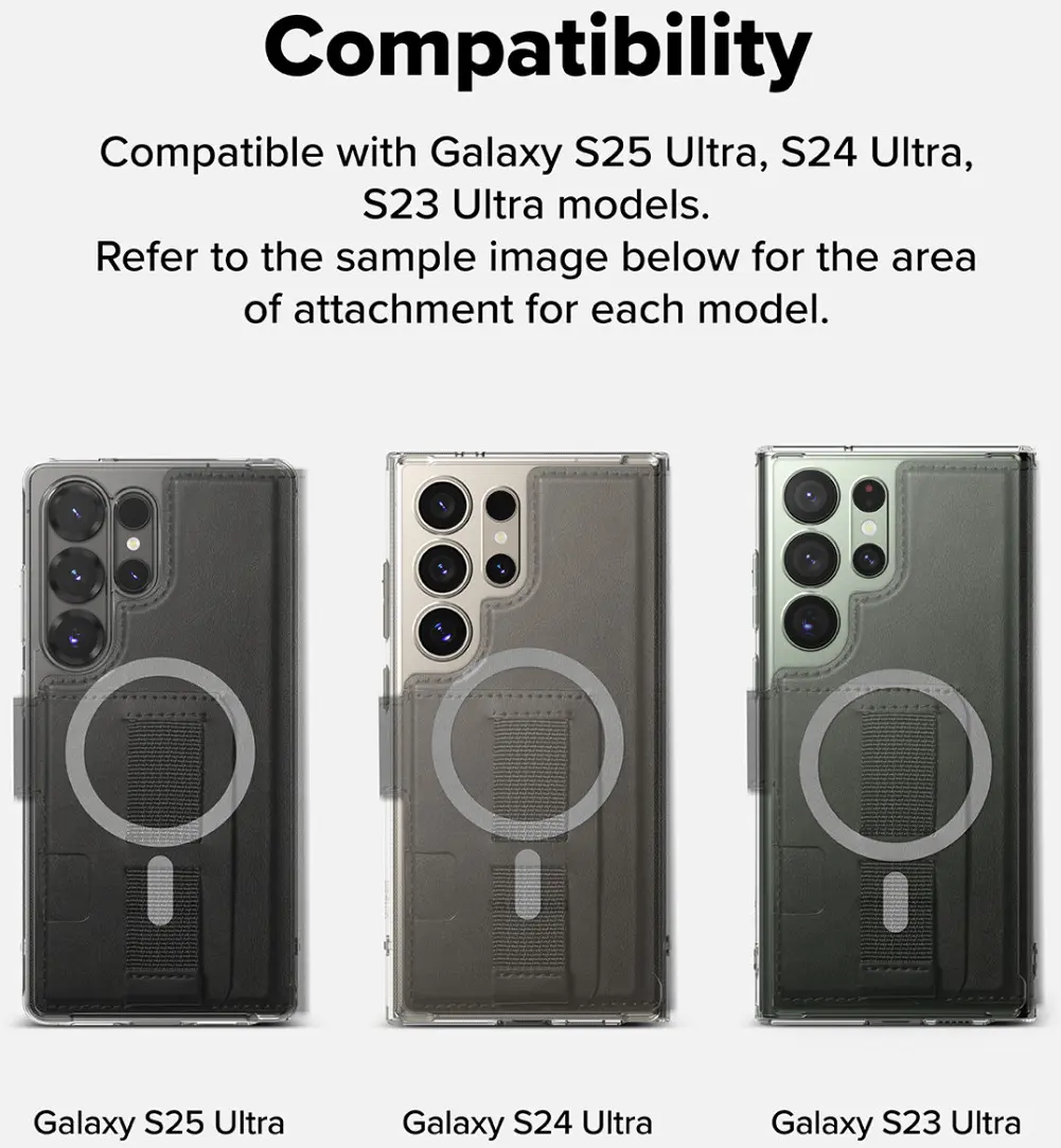 Ringke Folio Grip Wallet Magnetic Samsung Galaxy S25 Ultra Hoesje Zwart afbeelding 3