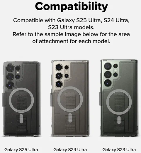 Ringke Folio Grip Wallet Magnetic Samsung Galaxy S25 Ultra Hoesje Zwart afbeelding 3