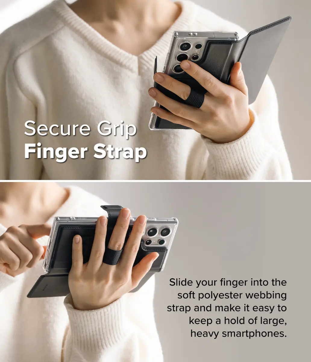 Ringke Folio Grip Wallet Magnetic Samsung Galaxy S25 Ultra Hoesje Zwart afbeelding 8
