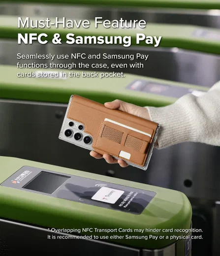 Ringke Folio Grip Wallet Magnetic Samsung Galaxy S25 Ultra Hoesje Bruin afbeelding 12