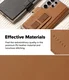 Ringke Folio Grip Wallet Magnetic Samsung Galaxy S25 Ultra Hoesje Bruin afbeelding 7