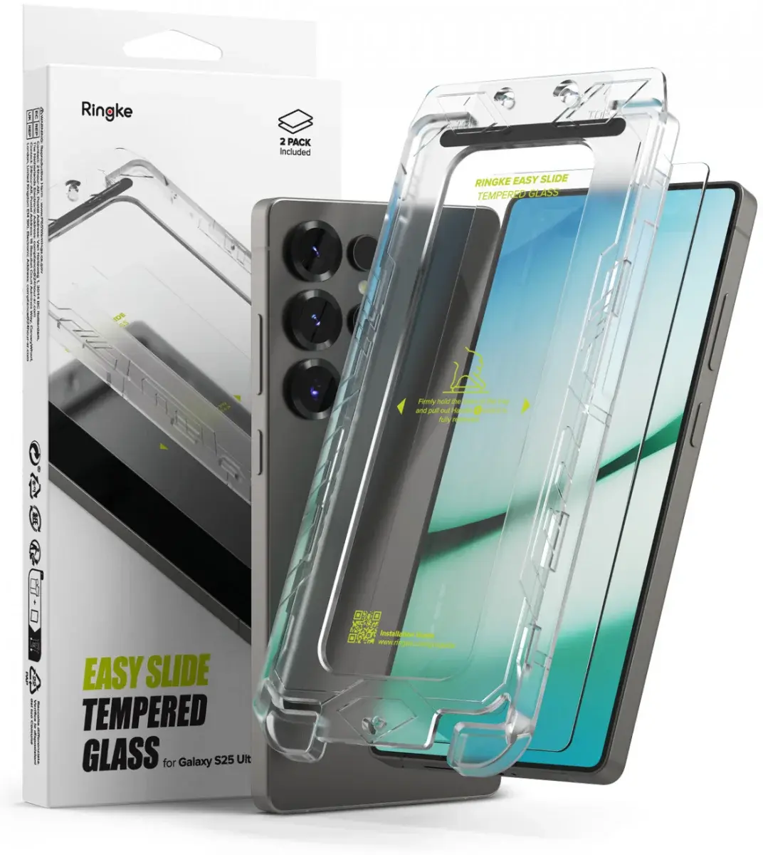Ringke Easy Slide Samsung Galaxy S25 Ultra Screen Protector met Jig 2-Pack afbeelding 1