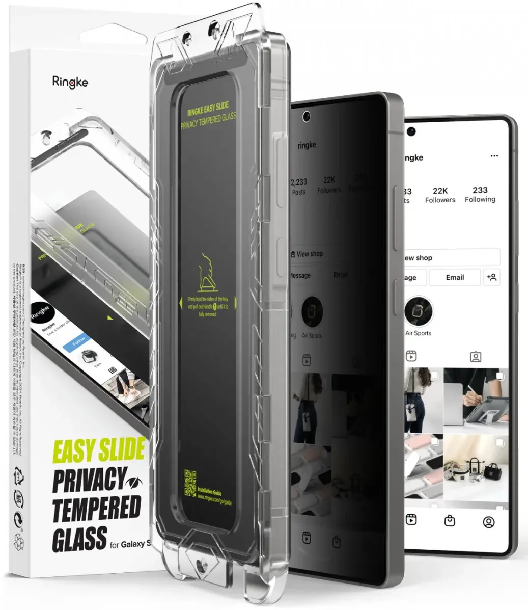 Ringke Easy Slide Privacy Samsung Galaxy S25 Ultra Screen Protector Jig 2-Pack afbeelding 1