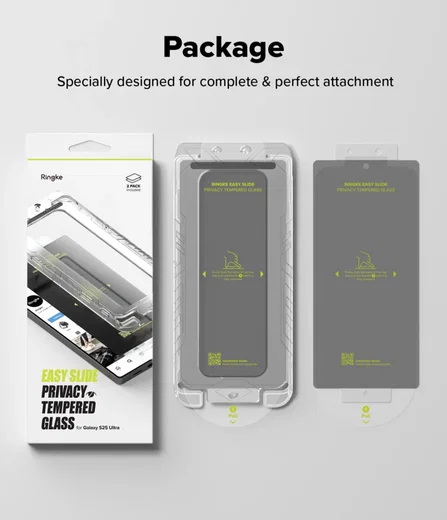 Ringke Easy Slide Privacy Samsung Galaxy S25 Ultra Screen Protector Jig 2-Pack afbeelding 17