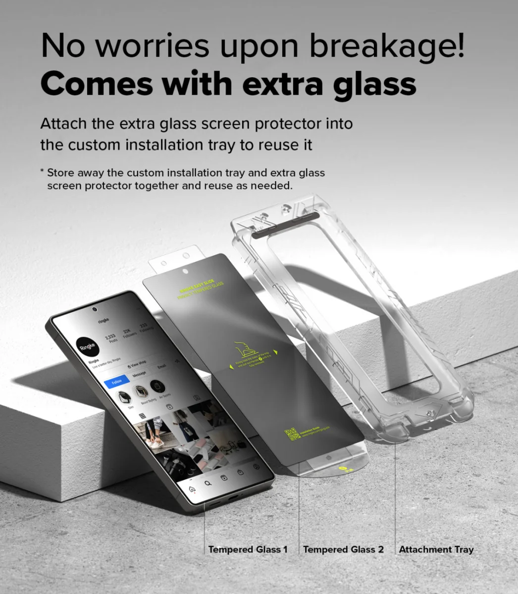Ringke Easy Slide Privacy Samsung Galaxy S25 Ultra Screen Protector Jig 2-Pack afbeelding 6