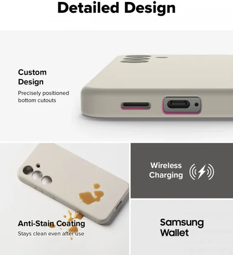 Ringke Silicone Samsung Galaxy S25 Plus Hoesje MagSafe / Qi2 Back Cover Grijs afbeelding 10