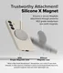 Ringke Silicone Samsung Galaxy S25 Plus Hoesje MagSafe / Qi2 Back Cover Grijs afbeelding 5