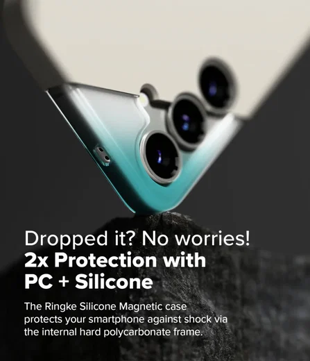 Ringke Silicone Samsung Galaxy S25 Plus Hoesje MagSafe / Qi2 Back Cover Grijs afbeelding 8